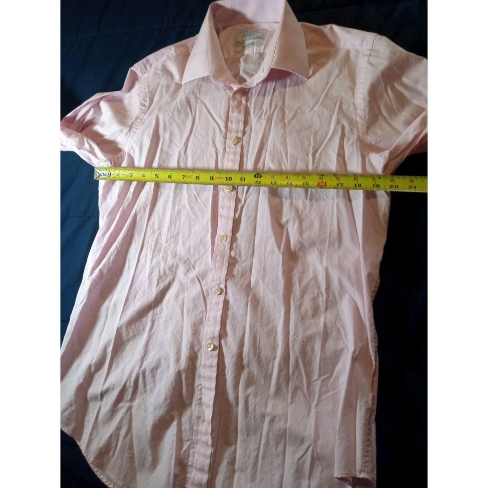 Charles Trywhitt Shirt Mens 16 36 Pink Check Tailored Fit‎ Dress Button Up - Picture 2 of 5